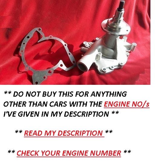 WATER PUMP (Rover SD1 V8 3.5) (** Carb Models **) (1976- 86)